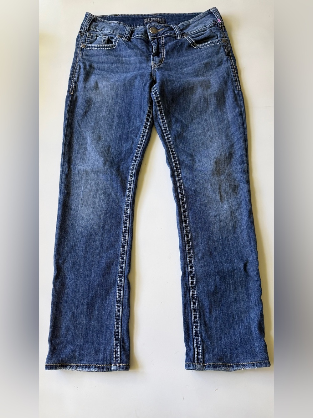 Silver Jeans Co Women’s Suki 17 Stretch Slim Boot Jeans Sz 30x28 -altered inseam